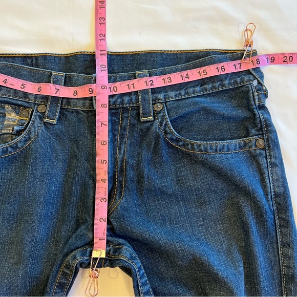 AUTHENTIC True Religion Denim Y2K Bootcut Logo USA Made Jeans Size 33 x 33 EUC - Picture 15 of 16